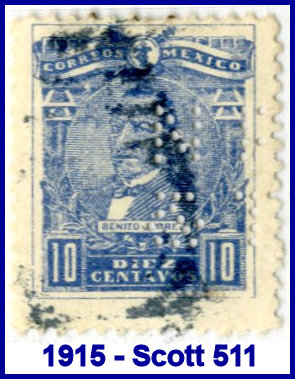 National Paper & Type Company 1914 perfin